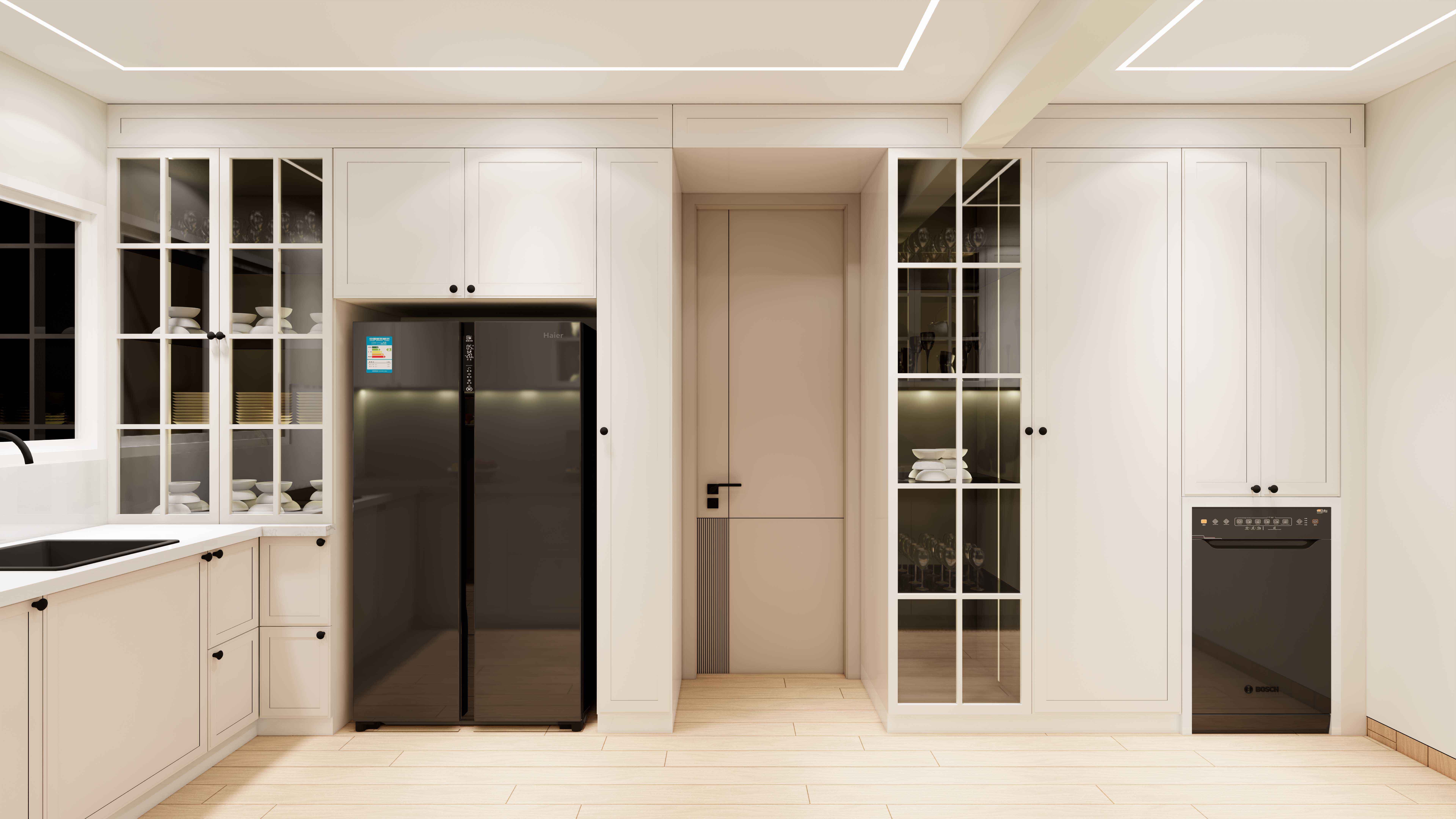 Compact modular kitchen project in Jaipur