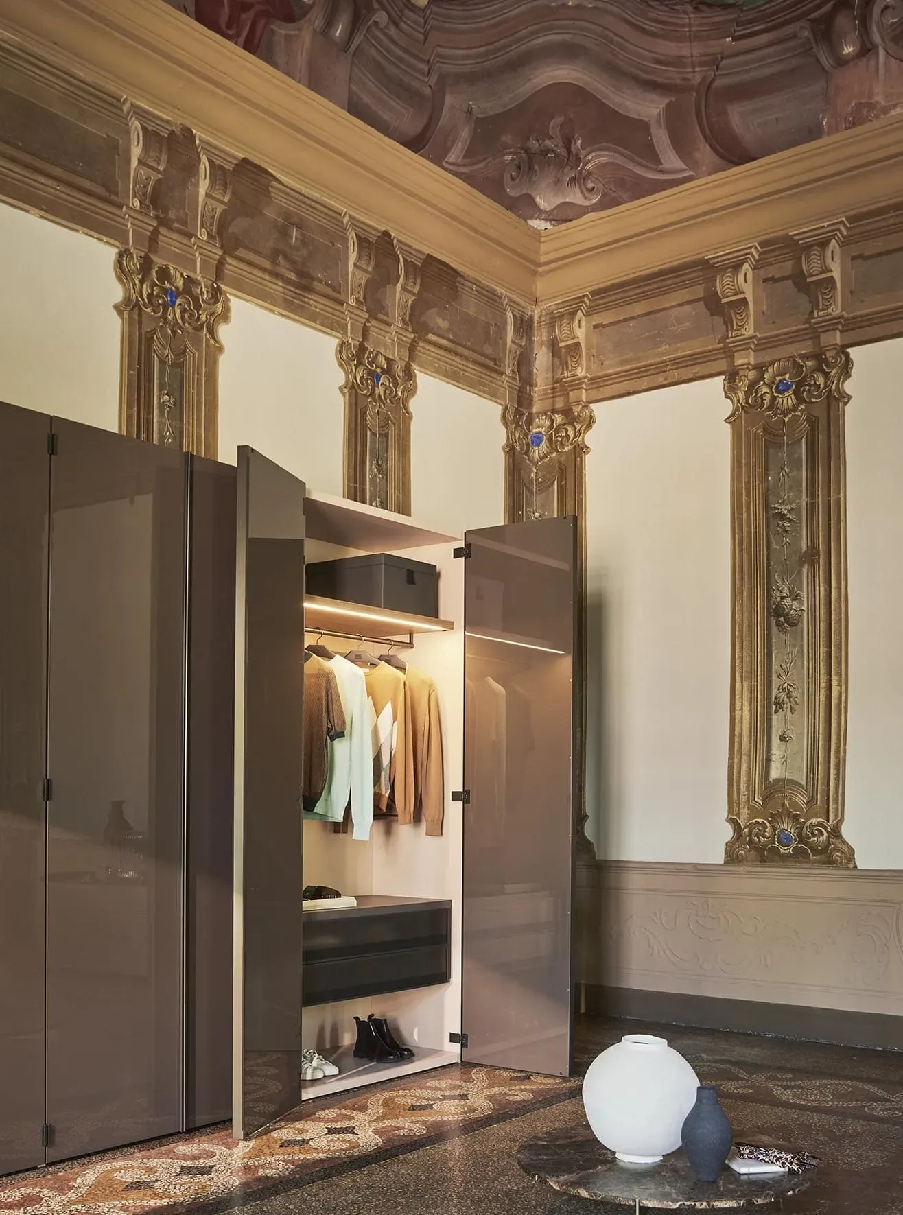 Modern sliding wardrobe after